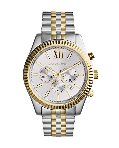 michael kors watches lexington watch|oversized lexington two tone watch.